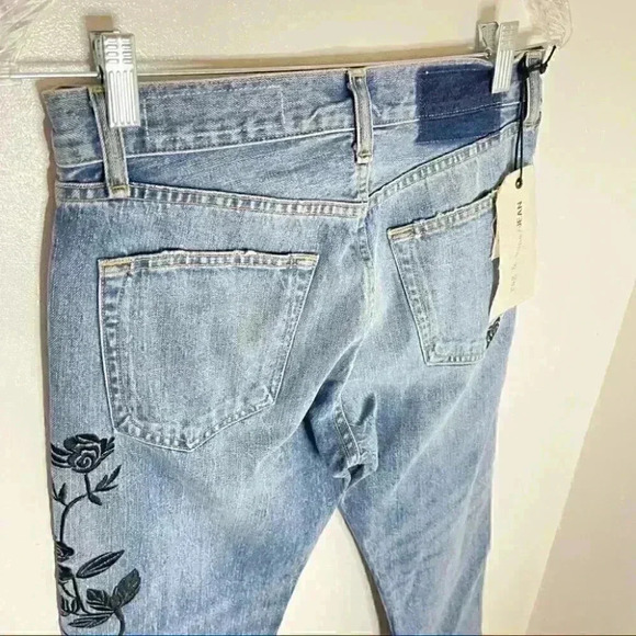 NEW Rag & Bone Marilyn Embroidered Ramona Jeans Floral Bohemian Distressed Denim - Picture 7 of 11